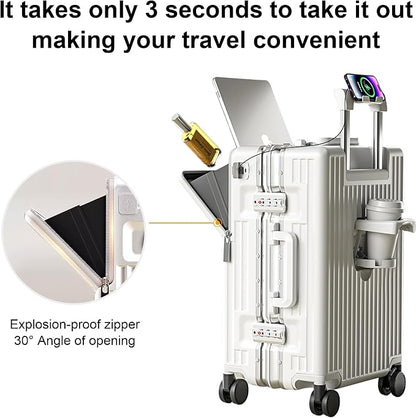 2-Piece Hardshell Zipperless Luggage Set, 20/26" Aluminum Frame Hardshell - Image 7