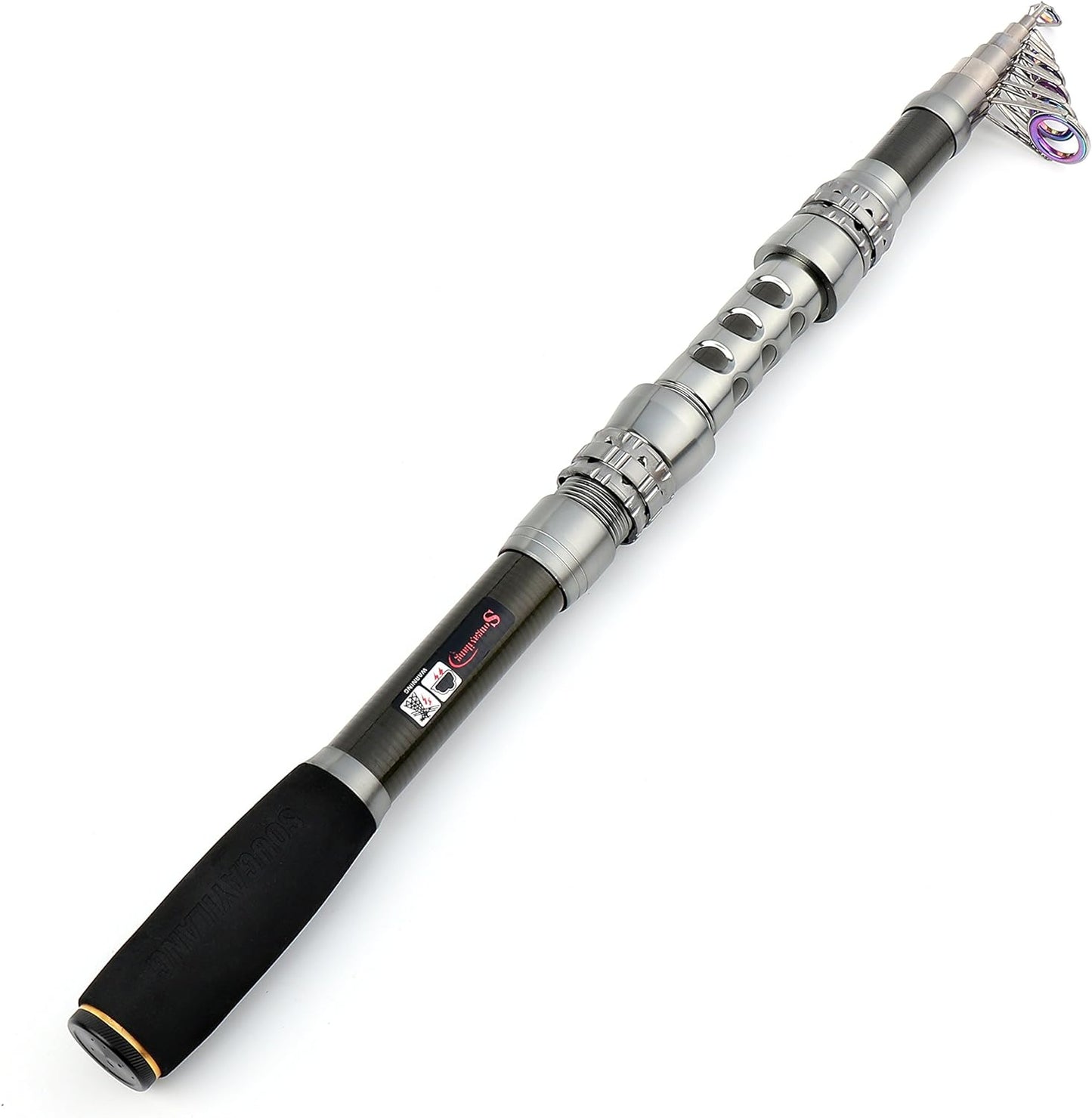 Sougayilang Fishing Rod Reel Combo with Telescopic Fishing Pole Spinning Reel Carrier Bag for Travel Saltwater Freshwater Fishing