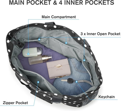 G4Free Beach Bag, Waterproof Sandproof Beach Tote Bag, Large Capacity Foldable for Women