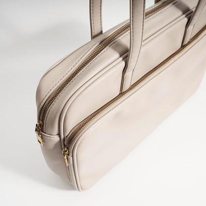 Laptop Tote for Men & Women 14Inch Computer Bags Briefcase Business Office Travel Work Handbag Carrying Bag with Large Front Pocket Color Khaki