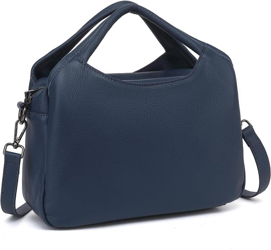 KOGTLA Genuine Leather Purses for Women, Crossbody Shoulder Bags with Top-Handle, Tote Satchel Handbags