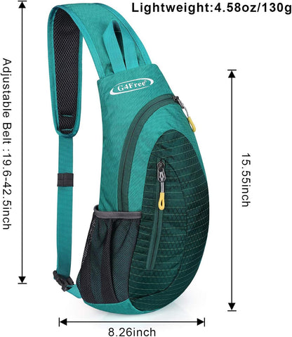 G4Free Sling Bag for Men Women, Small Crossbody Backpack Lightweight Chest Shoulder Bags for Travel, Outdoor and Sports (Mint Green)