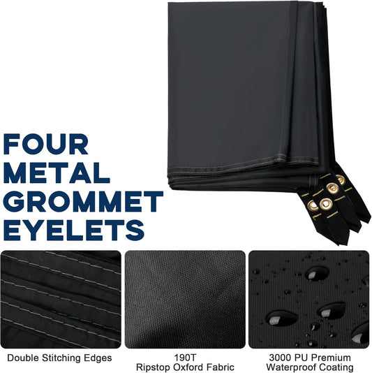 Camping Tent Footprint - 86'' x 31'', Waterproof Ground Sheet Mat for Tent - Ultralight Tarp for Hiking, Backpacking, and Beach Use