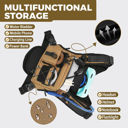 USA Original Patent Running Hydration Vest Backpack, Lightweight Chest Pack with 2.0L Water Bladder Bag Daypack for Hiking Running Cycling Race Marathon for Women Men