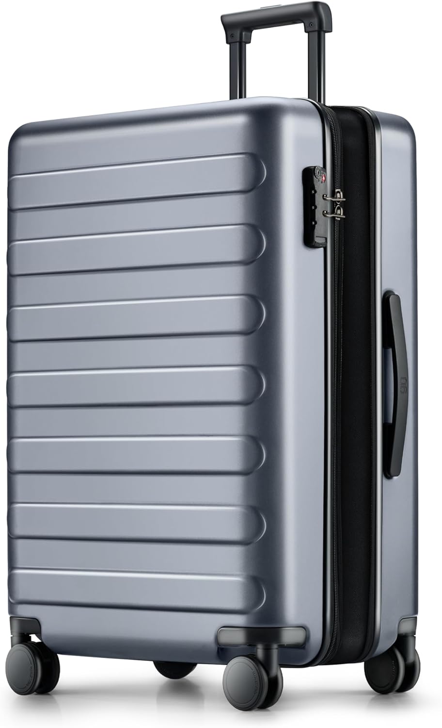 Carry on Luggage 22 X 14 X 9 Airline Approved, 20 Inch Luggage for 3-5 Days Travel, Double Spinner Wheels, 100% Hardshell PC, TSA Lock (00-Grey (Expandable), Checked 28-Inch)