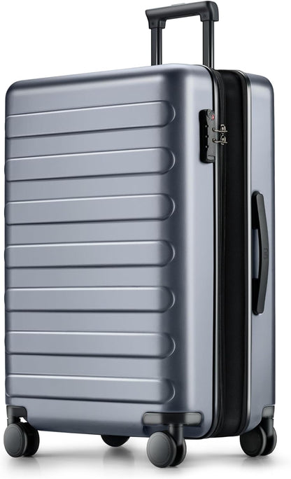 Carry on Luggage 22 X 14 X 9 Airline Approved, 20 Inch Luggage for 3-5 Days Travel, Double Spinner Wheels, 100% Hardshell PC, TSA Lock (00-Grey (Expandable), Checked 28-Inch)