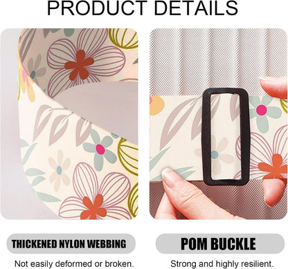 2 Pack Luggage Straps, Adjustable Cute Printing with Combination Lock Luggage Straps for Women Men Travel School Business Trips-Flowers