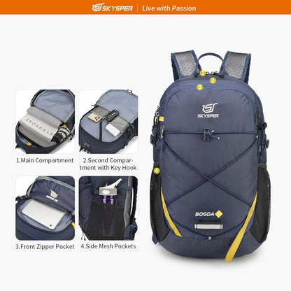 SKYSPER Small Hiking Daypack, 20L Lightweight Travel Backpacks Day Hike Pack with Waist Strap for Women Men