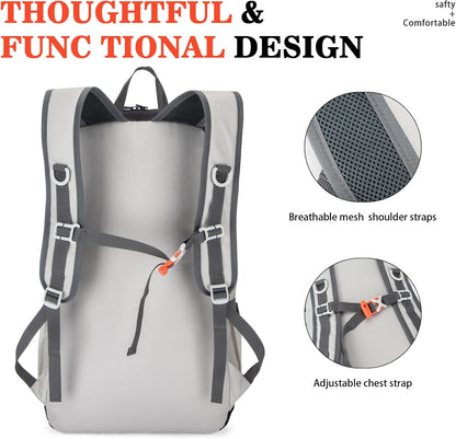 Hiking Backpack,Large 35L Travel Backpacks for Men Women,Water Resistant Ultra Lightweight Foldable Packable Camping Daypack for Outdoor Sports