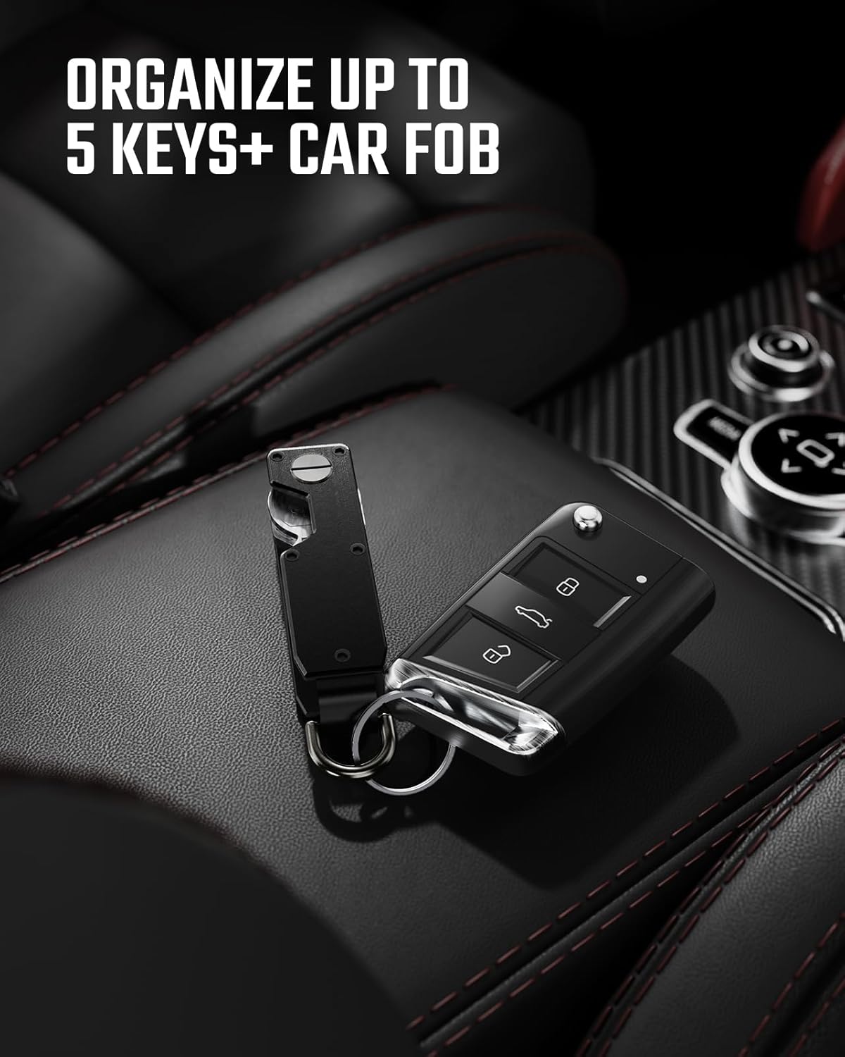 Key Organizer for Men Compact Key Holder Minimalist Key Case Metal Key Chain Key Holder for Keychain Secures 2-5 Keys