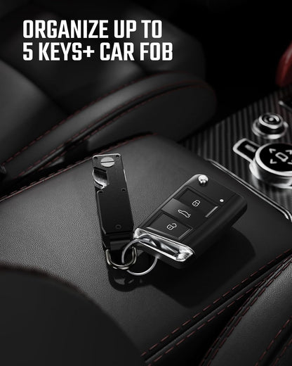 Key Organizer for Men Compact Key Holder Minimalist Key Case Metal Key Chain Key Holder for Keychain Secures 2-5 Keys