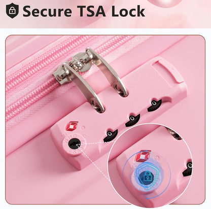 Merax 24 Inch Expandable Checked Luggage, Hardshell ABS Medium Suitcase with Spinner Wheels, TSA Lock, Lightweight Travel Suitcase for Long Trips and Vacations