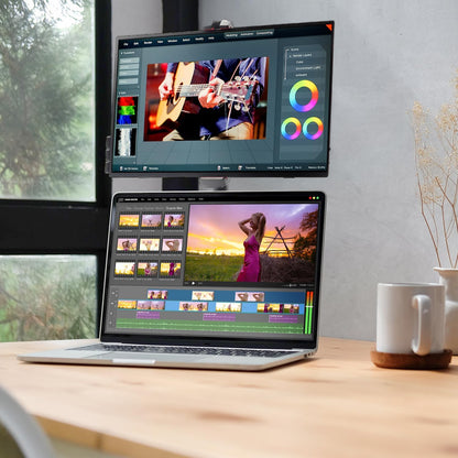 Kado Metal Portable Monitor Stand Tripod, 100x100mm 75x75mm Wall/Arm Mount Adapater Bracket Plate, 360° Ball Head and 1/4" Screw Compact for Phone, Tablet, Projector, Camera and Webcam