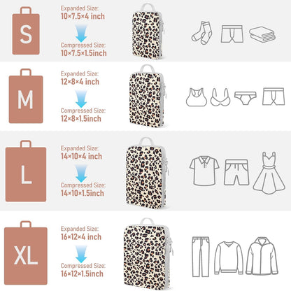 4-Piece Packing Cube Set - Lightweight Luggage Organizers for Travel, Vacation and Suitcases - Durable Accessories with Compression