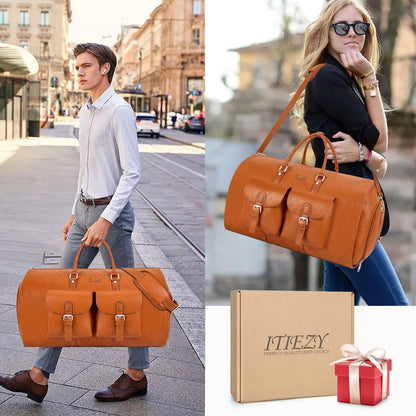 Garment Bag for Travel, Convertible Carry on Garment Duffel Bag for Men 3Pcs Weekender Bag 2 in 1 Hanging Suitcase Suit Bag