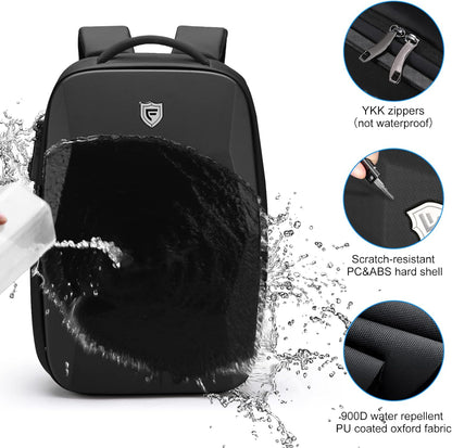 FENRUIEN Hardshell Backpack Expandable,Anti Theft Laptop Backpack for Men with USB Port,Water Resistant Computer Bag 17.3 Inch for Travel/Business
