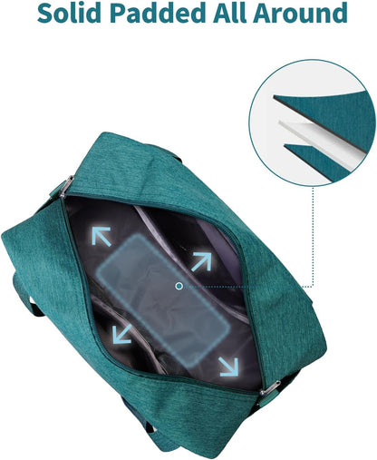 Narwey Carry on Bag 22x14x9 Airlines Approved, Carry on Duffle Bag for Airplane with Wet Pocket, Travel Duffel Bag Luggage Bag Weekender Overnight for Women Men (Teal)