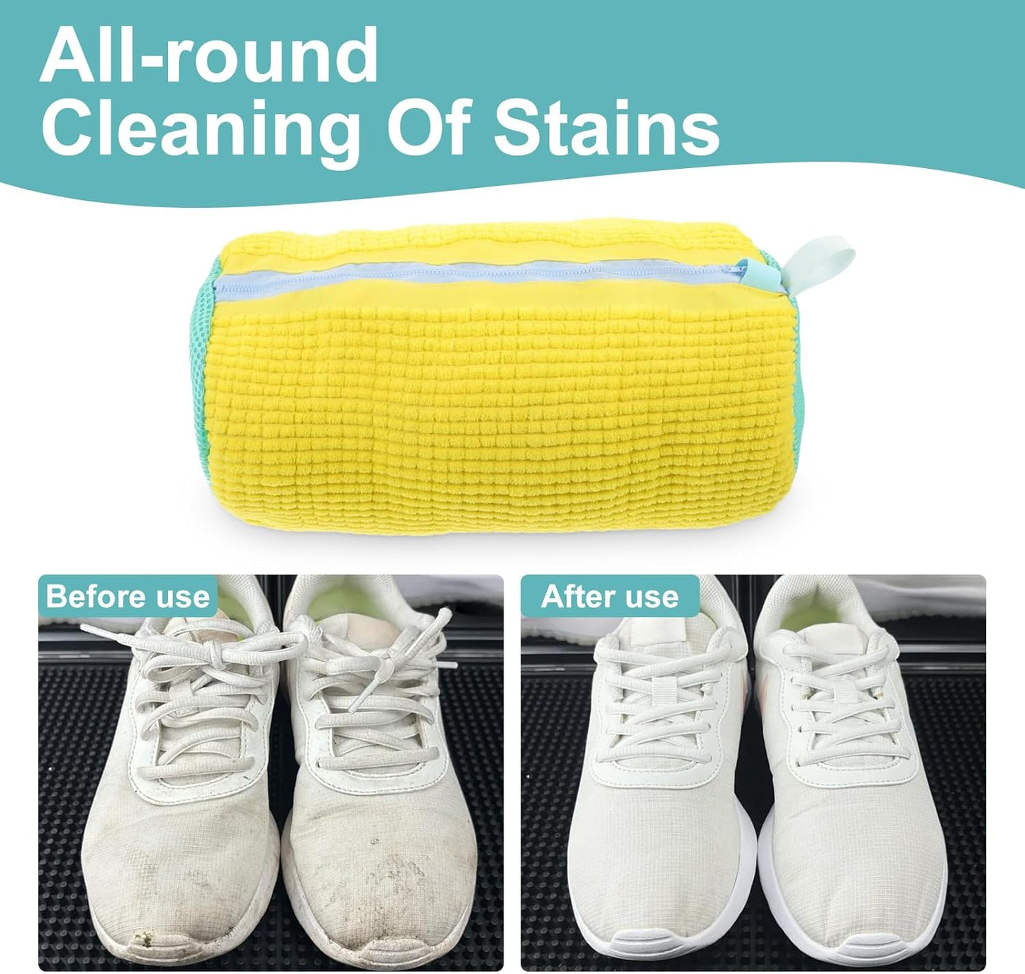2PCS Shoe Washing Machine Bag, Durable Shoe Bag for Washing Machine, Fits All Shoe Sizes, Easy to Use Cleaning Bag