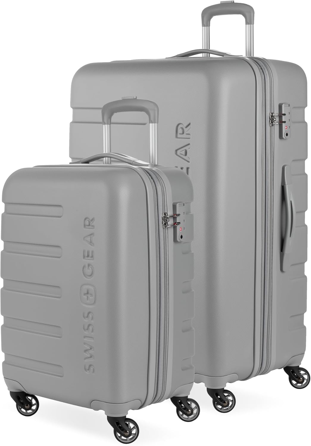 SwissGear 7366 Hardside Expandable Luggage with Spinner Wheels, Grey, 2-Piece Set (19/27)