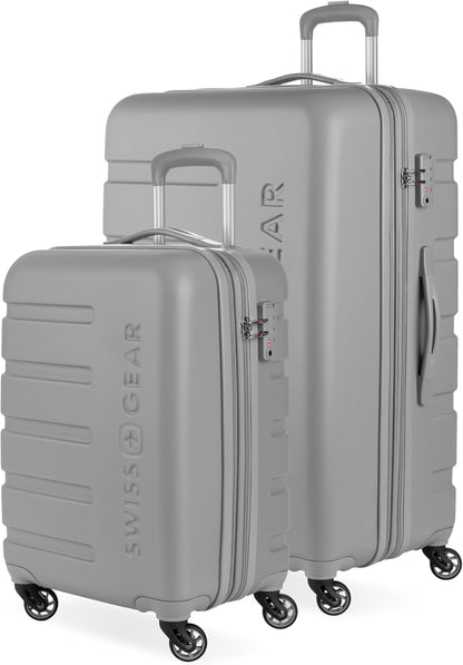 SwissGear 7366 Hardside Expandable Luggage with Spinner Wheels, Grey, 2-Piece Set (19/27)