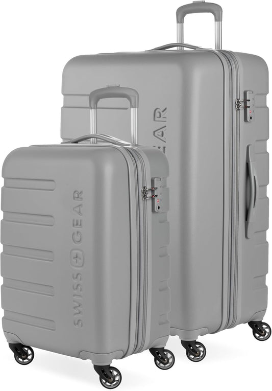 SwissGear 7366 Hardside Expandable Luggage with Spinner Wheels, Grey, 2-Piece Set (19/27)