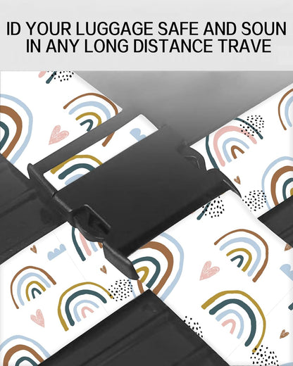Luggage Straps for Suitcases, Adjustable Travel Belt, Durable Wide Luggage Strap, Cute Suitcase Strap Identifiers with Buckle, Bag Straps for Luggage, Cute Rainbow Design