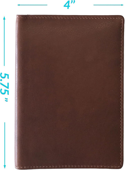 Personalized Monogrammed Toffee Leather RFID Passport Wallet