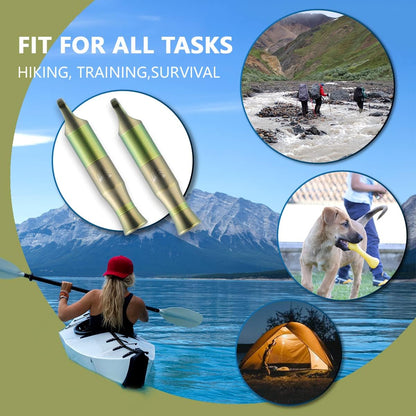 WeKnife Emergency Whistle Survival Loud, Titanium Outdoor Safety Whistle Survival Shrill Loud Blast with Paracord for Kayak, Life Vest, Jacket, Boating, Fishing,Camping, Hiking, Hunting, Coyote