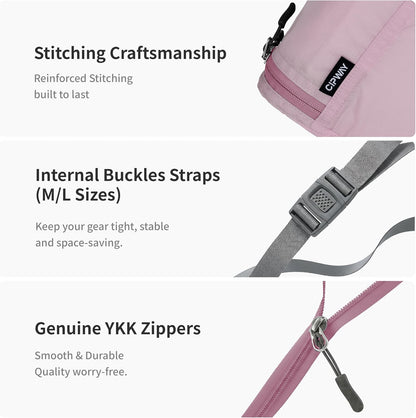 Cipway 5 Set Packing Cubes for Travel Suitcase Organizer for Accessories Luggage Carry On Suitcase Lightweight Mauve Pink