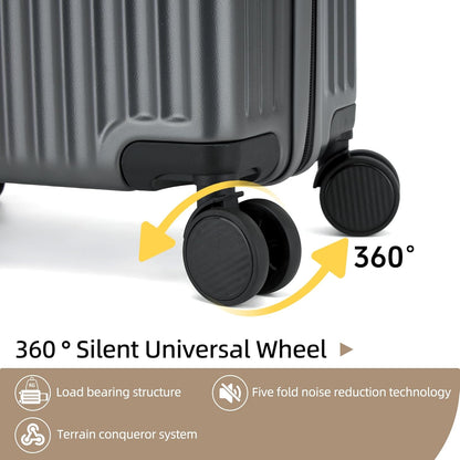 20 Inch Carry on Luggage,Airline Approved 22x14x9 Hard Shell Carry on Suitcase with 360° Spinner Wheels,TSA Lock and Lightweight Hardside Carry-on Luggage for Travel (Grey, 20 Inch)