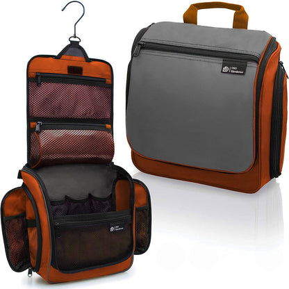 DD D&D Wanderlust D&D Hanging Travel Toiletry Bag for Men and Women – Cosmetics, Makeup and Toiletries Organizer Kit with 10 Compartments, YKK Zippers, XXL Metal Swivel Hook, Water-Resistant Nylon