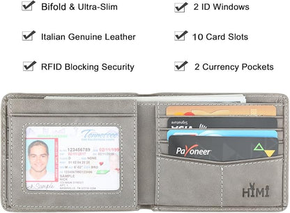 Wallet for Men-Genuine Leather RFID Blocking Bifold Stylish Wallet - Image 3
