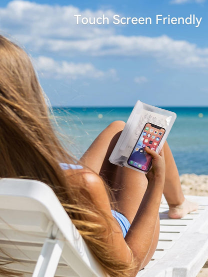 HEETA Waterproof Fanny Pack, Waterproof Pouch Dry Bag 2/3/4 Pack for Phone Passport Purse, Adjustable Waist Strap for Swimming Kayaking Boating Paddle Board Accessories Cruise Beach Camping Essentials