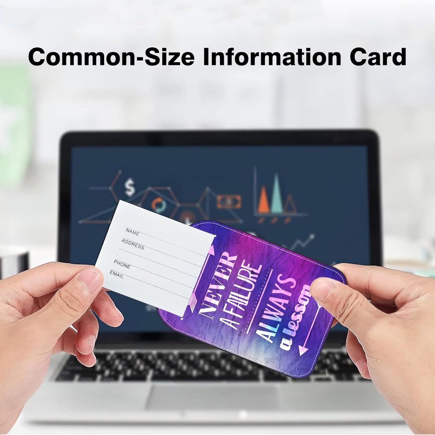 2 Pack PU Luggage Tags for Suitcase, Inspirational Quote Suitcase Tag Leather ID Label Bag Tags with Privacy Cover and Metal Loop for Men Women Travel Bag