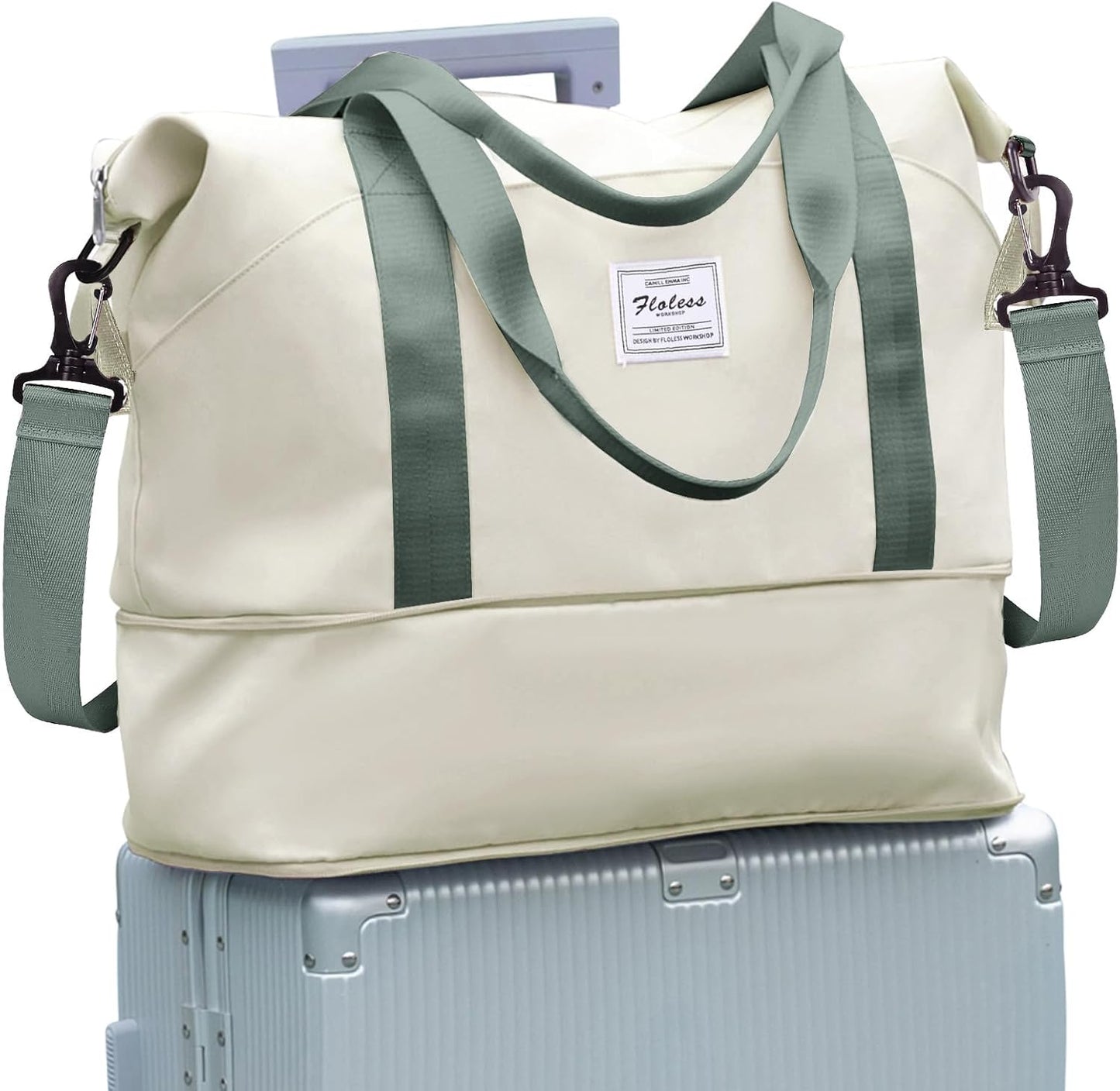 Travel Duffel Bag, Sports Tote Gym Bag, Shoulder Weekender Overnight Bag for Women