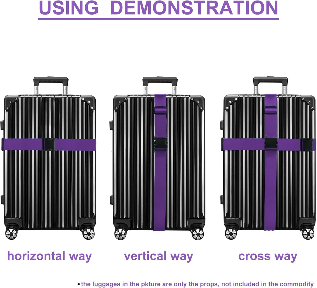 Luggage Straps for Suitcases TSA Approved Travel Belt 4 Pack by Chelmon