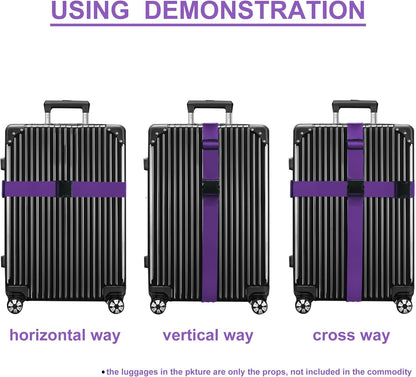 Luggage Straps for Suitcases TSA Approved Travel Belt 4 Pack by Chelmon