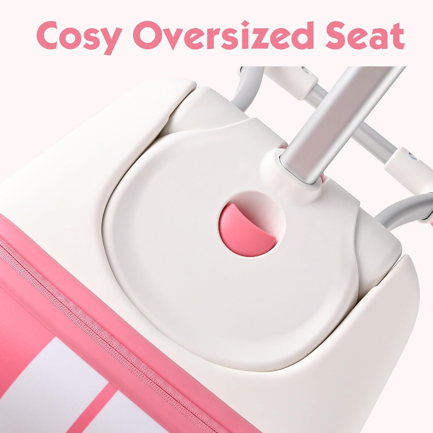 Kids Ride-on Luggage with Spinner Wheels Suitcase, Kid's Ride-On Suitcase Help Your Child Relax, Carry On Trolley Luggage (lightpink)