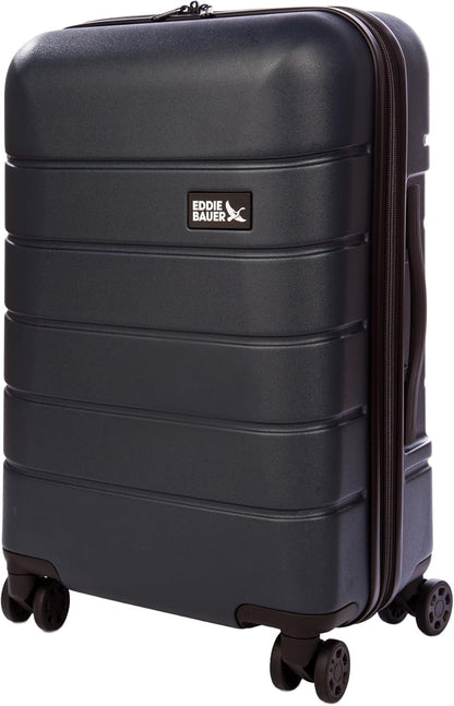 Eddie Bauer Glacier Carry-On 22" and Checked 30" Luggage | Hardside | Spinner Wheels | Expandable | Lightweight | Travel Essentials - Storm Blue