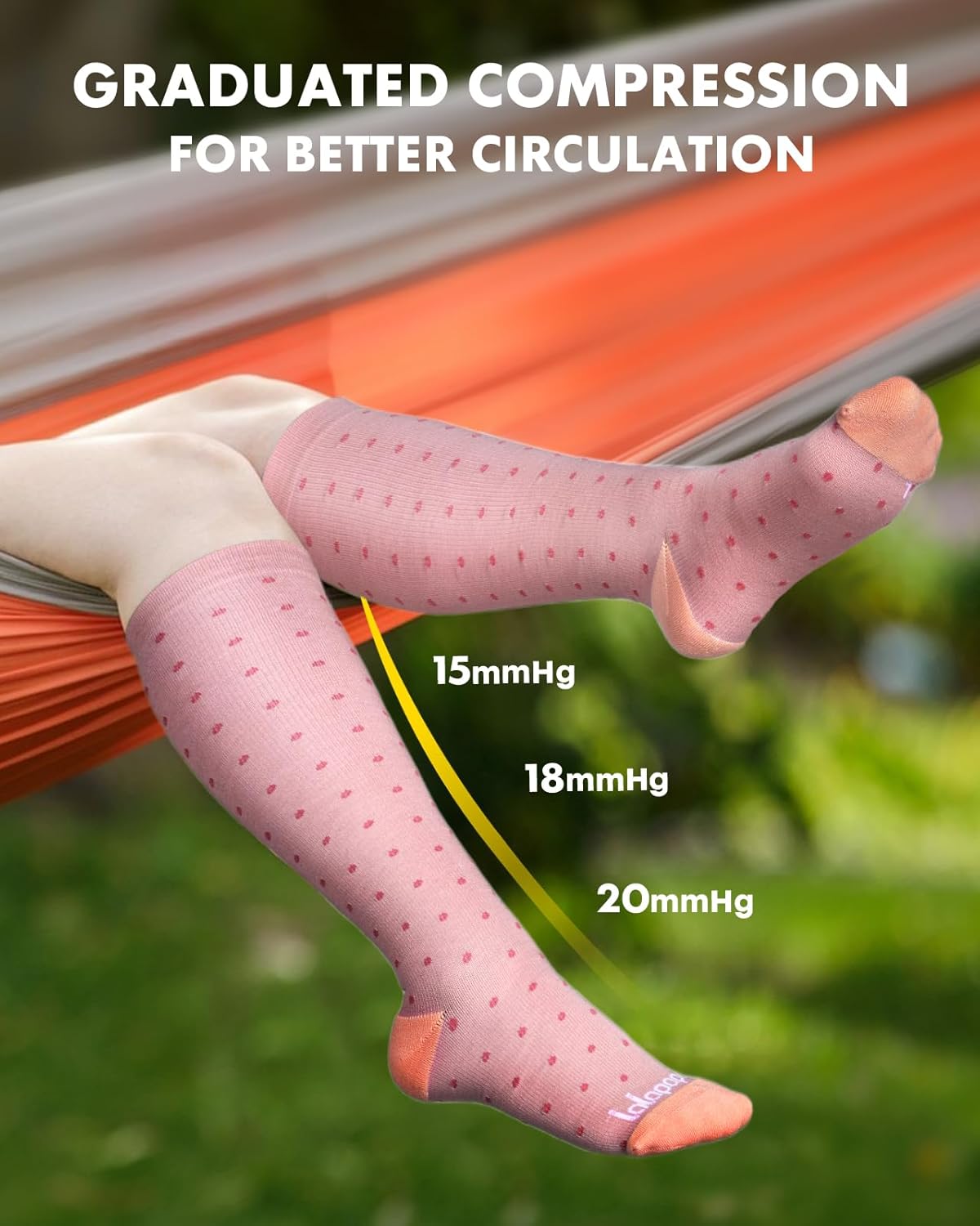 Bamboo Viscose Compression Socks for Women Men 2 Pairs 15-20mmHg Knee High Compression Socks Travel Nurse