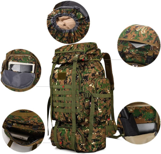 Hiking Backpack for Men 70L/100L Camping Backpack Military Rucksack Molle 3 Days Assault Pack for Climbing