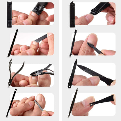 26 PCS Premium Manicure Set, AULLUA Nail Clippers, Professional Grooming Gift Kit, Pedicure Kit, Stainless Steel Facial, Cuticle, Nail Care Tools with Luxurious Portable Travel Case, for Women & Men