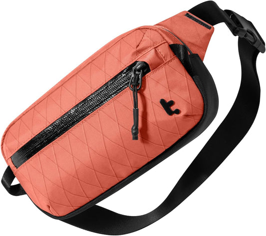 tomtoc 1.5L X-Pac Sling Bag with RFID Blocking, Crossbody Bag Minimalist Chest Shoulder Pack for Men/Women, Water-resistant Lightweight Casual Funny Pack for Travel, Daily Commute