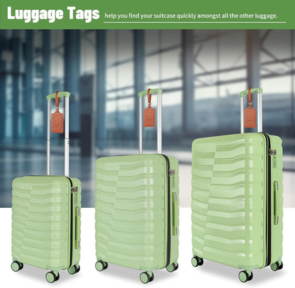 5-Piece Lightweight Luggage with Backpack Sets, ABS+PC Hard Shell Suitcase with TSA Lock & YKK Zipper (Avocado Green, 20in/24in/28in/BP/TB)