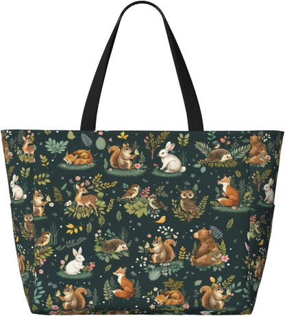 Beach Bag for Women Beach Tote Bag Waterproof Sandproof Large Bags with Zipper Big Capacity for Vacation Travel