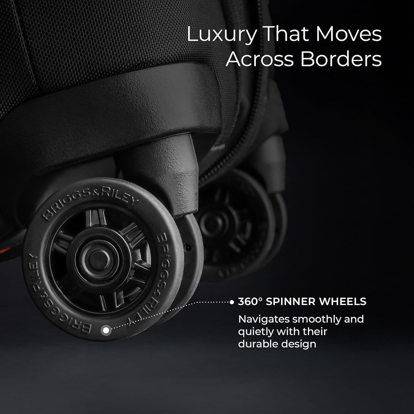 Briggs & Riley International 21" Carry On Expandable Spinner - Luggage for Travel, Suitcases with Wheels, Softside Rolling Bag for Men & Women - ZDX Collection, Black