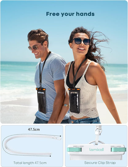 Lamicall 2 Pack Green White Cell Phone Bag, for Mother Mom, Birthday Gift for Father Teens Girls Boys Phone Pouch