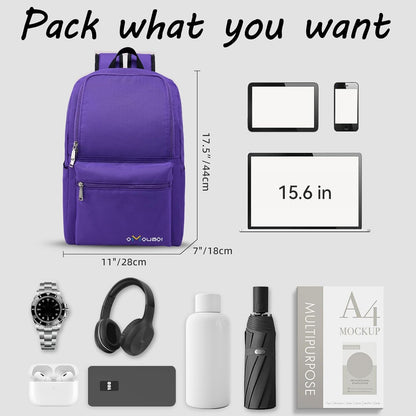 OMOUBOI Casual Daypacks Superbreak Backpack 14 inch Laptop Backpack for Women & Men Fits Tourism Business (Purple)