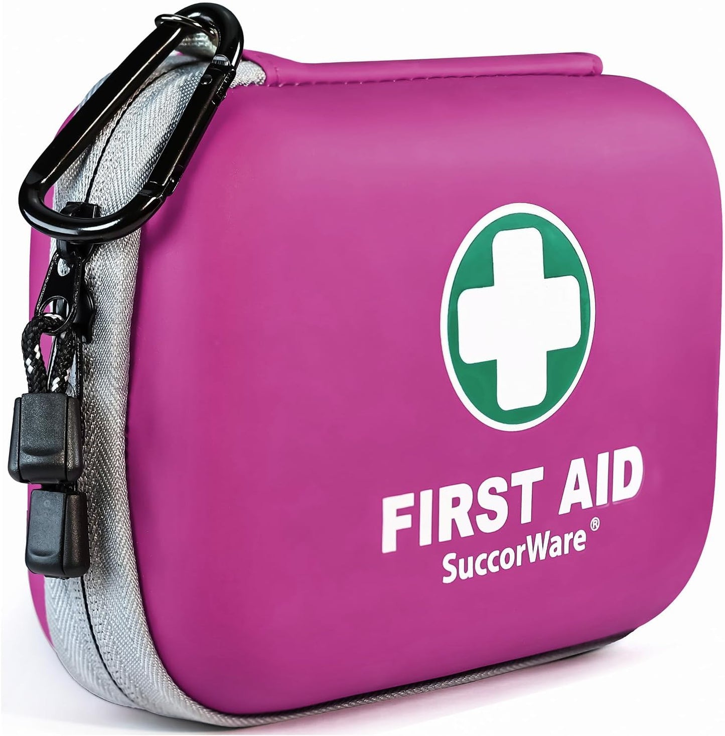 150 Pieces Mini First Aid Kit - Small Medical Kit with Hard Shell - Emergency First Aid Kit for Car, Travel, Home, Outdoor, Office, Camping, Hiking (Purple)