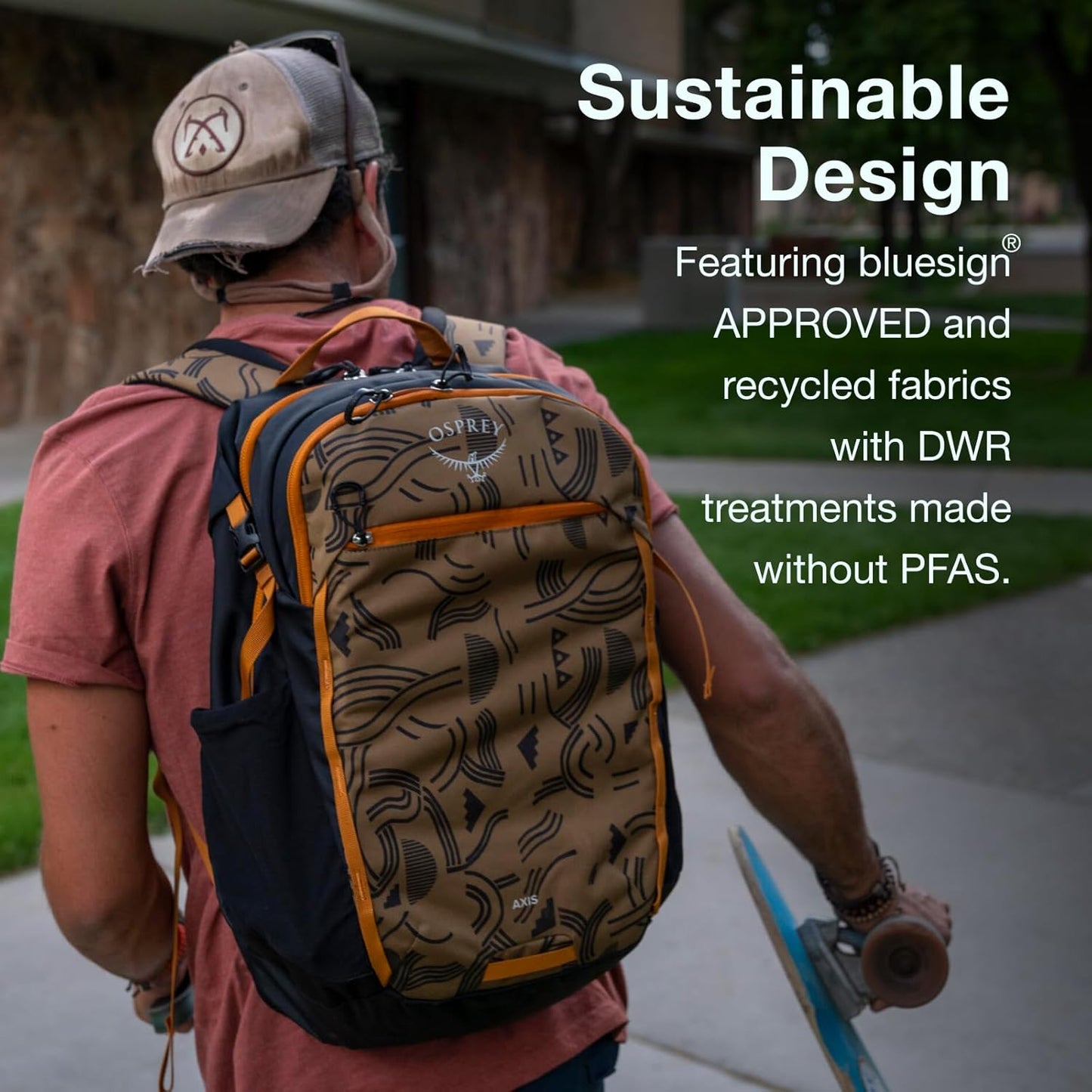 Osprey Axis Laptop Backpack – Sleek Everyday Pack with Laptop Sleeve, Water Bottle Pockets & Compression Straps